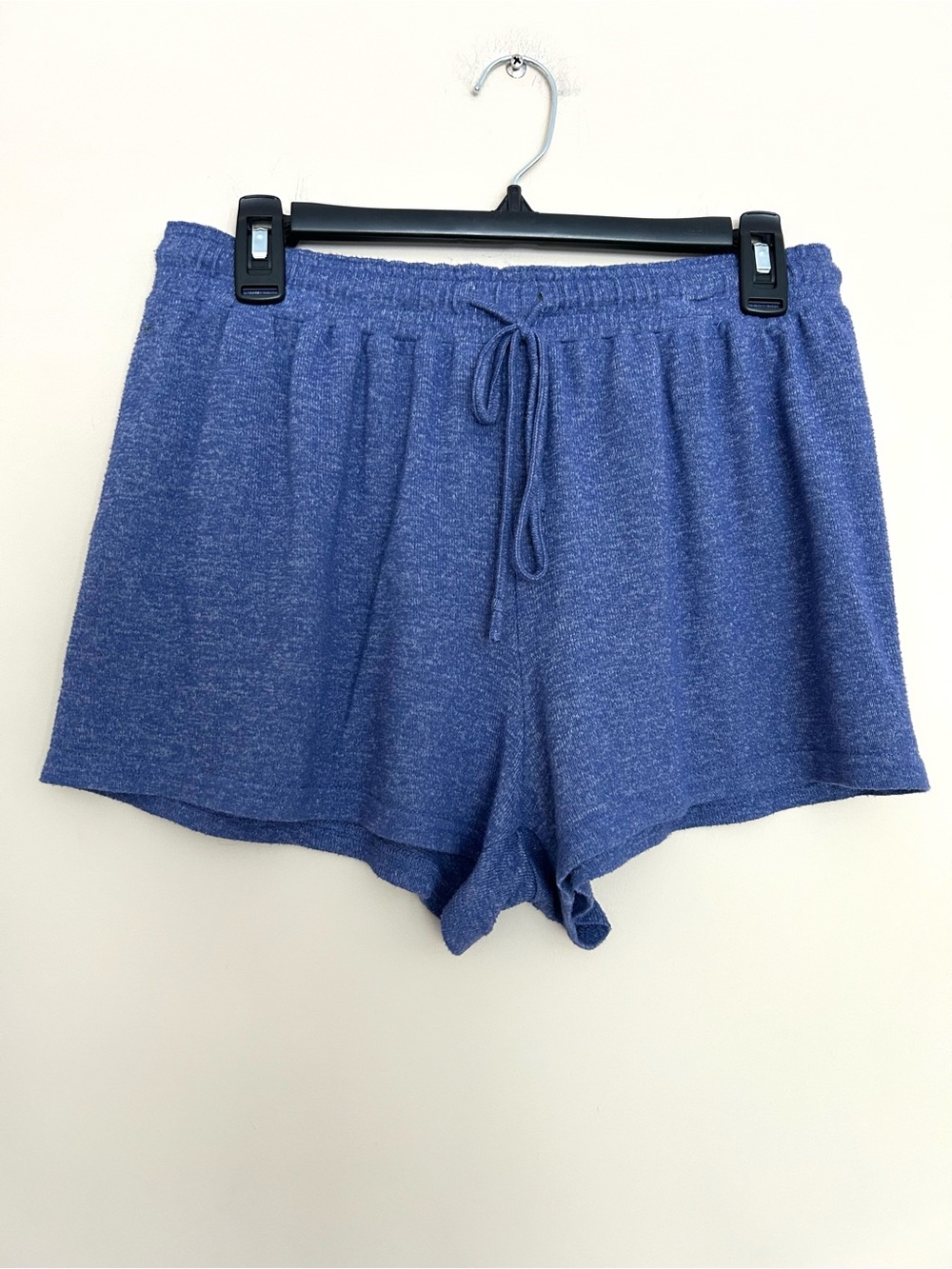 Free Press Women’s Heathered Blue Elastic Waist Drawstring Shorts